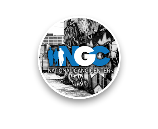 National Gang Center circle logo against a graffiti wall background