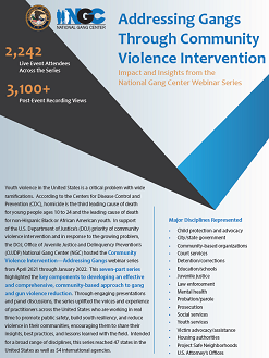 Brochure Thumbnail - Addressing Gangs Through Community Violence Intervention Webinar Series